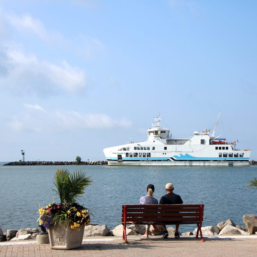 The Pelee Islander II Leaving from the dock in Leamington, Ontario.