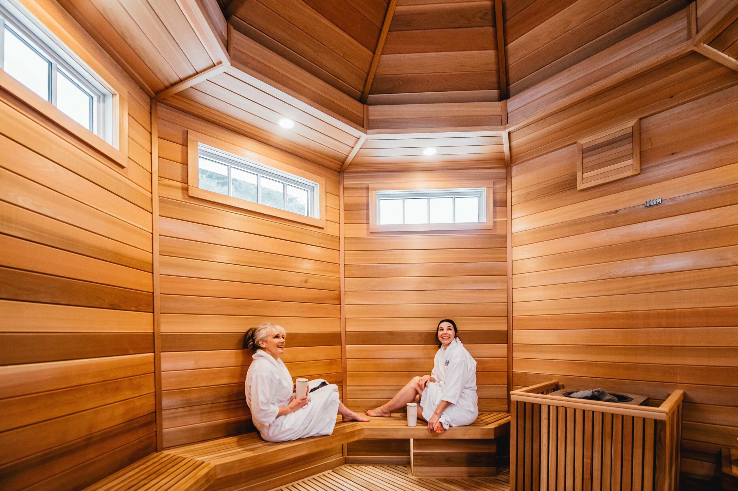 cedar sauna at estate of health wellness centre