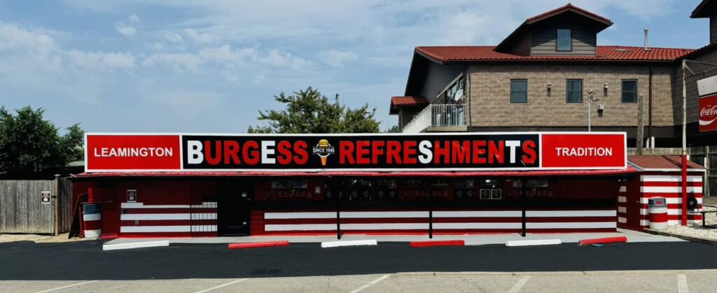 Burgess Refreshments at Seacliff Beach in Leamington, Ontario.